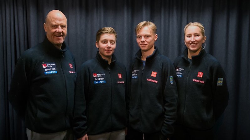 Fr.v. Fripps Andersson, Elis Lundholm, Vincent Adriansson och Moa Gustafson. 