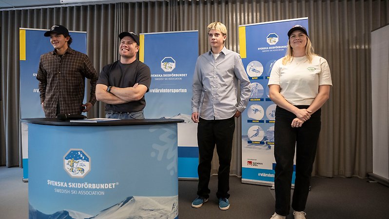 Vile Noaksson, Olle Collberg, Vile Noaksson och Karin Abrahamsson. Foto: Bildbyrån. 